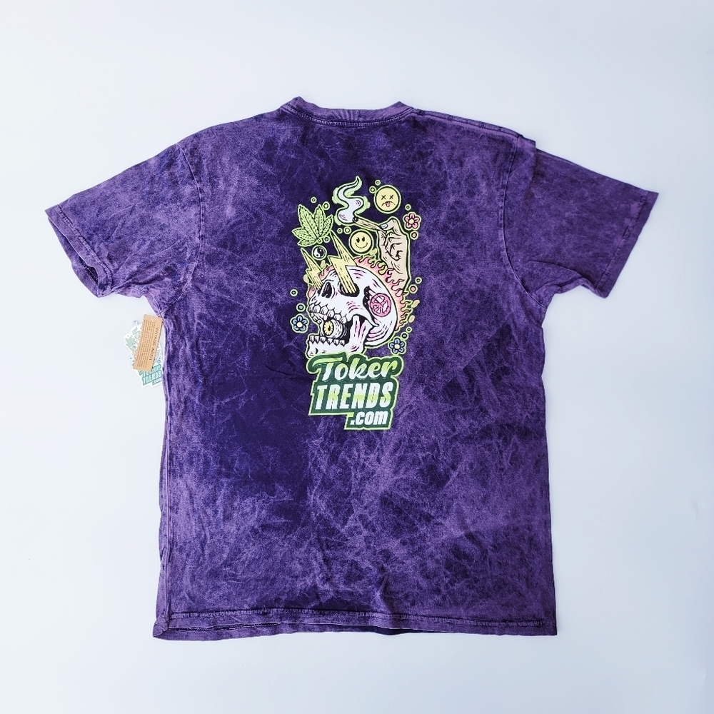 TokerTrends SmokeSesh Purple Tie-Dye Unisex T-Shirt & Bowlzer combo - Picture 4 of 8